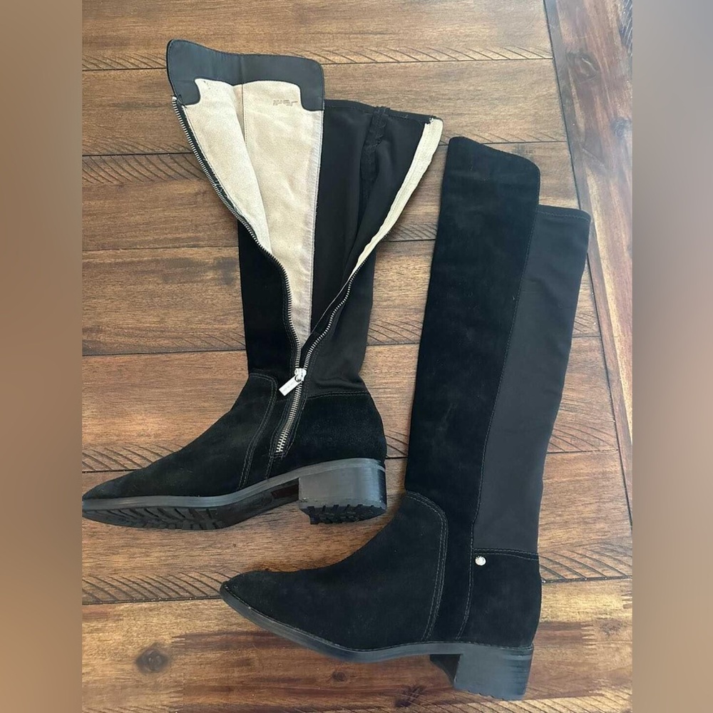 Michael Kors Women's Bromley Suede Tall
Riding Boots Black